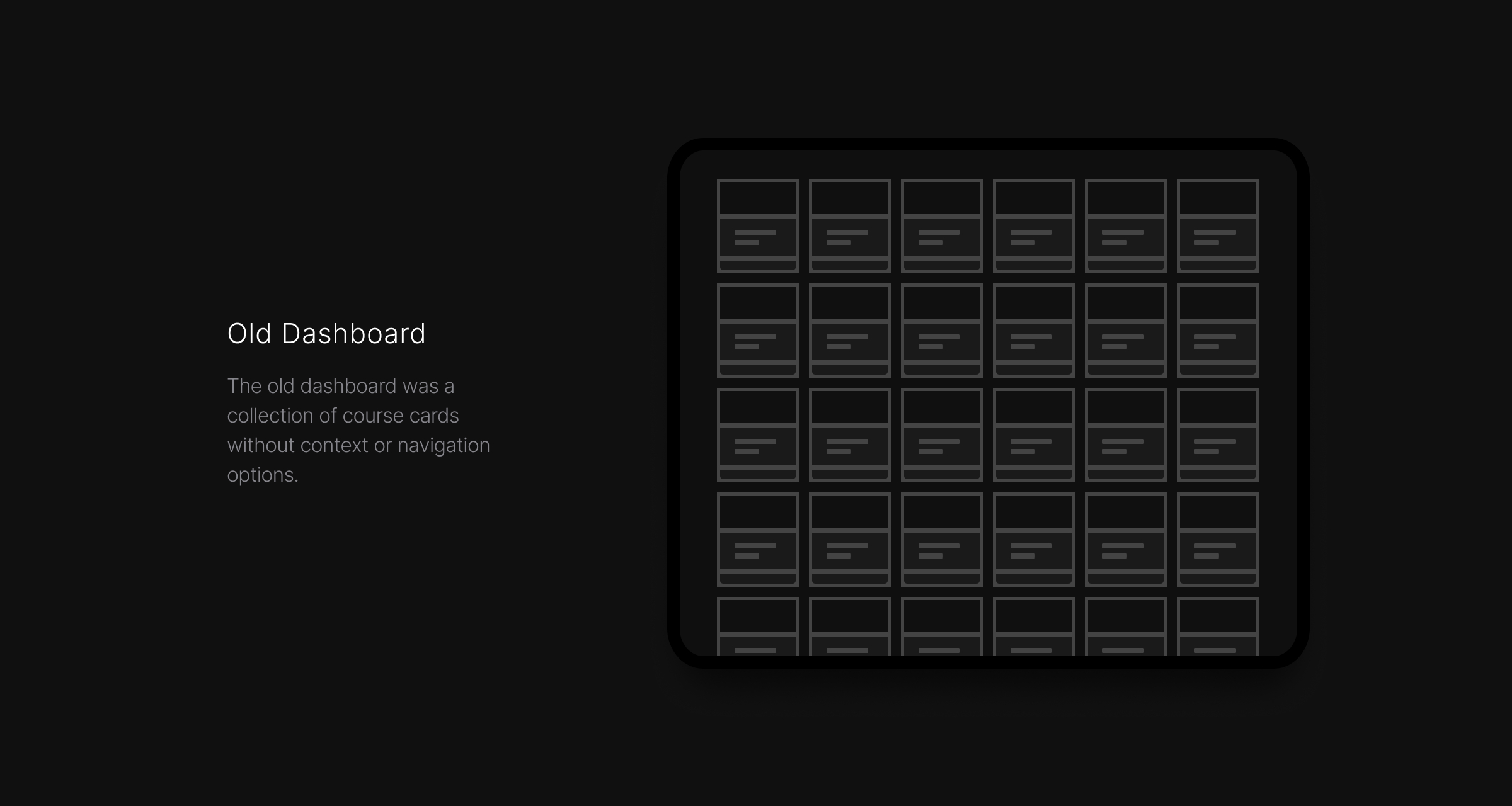 eGain University dashboard layout old