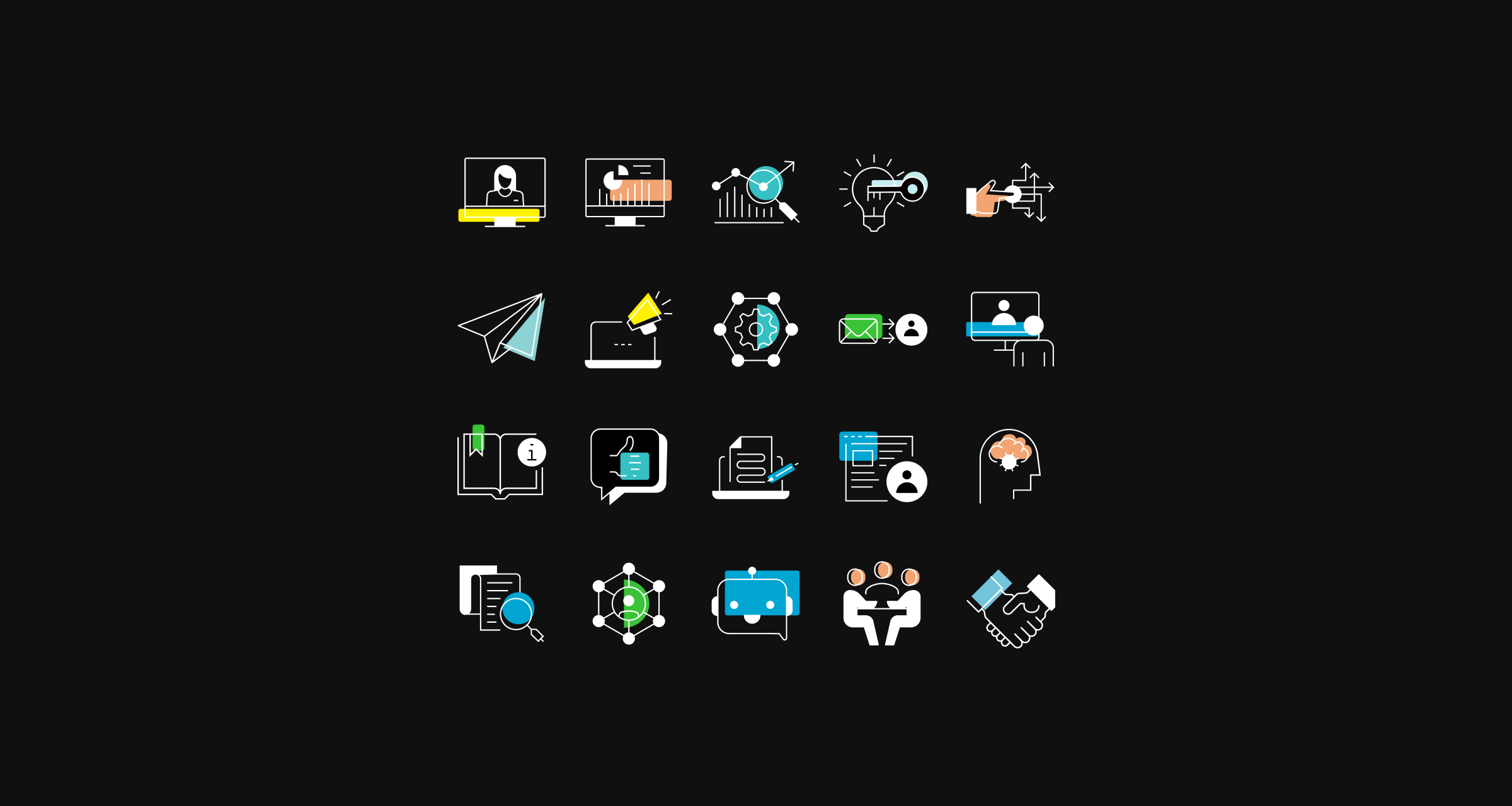 eGain University icons dark